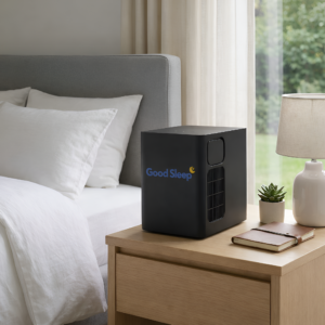 Good sleep smart mattress cooling and heating topper eight sleep alternative best seller on night stand in well lit bedroom